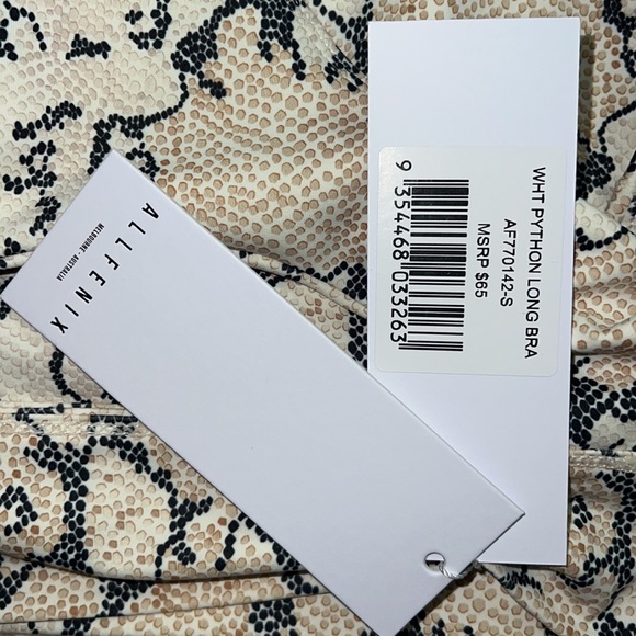Allfenix All fenix Anthropologie sport Bra White Snake Python NWT S Australia - Picture 4 of 6